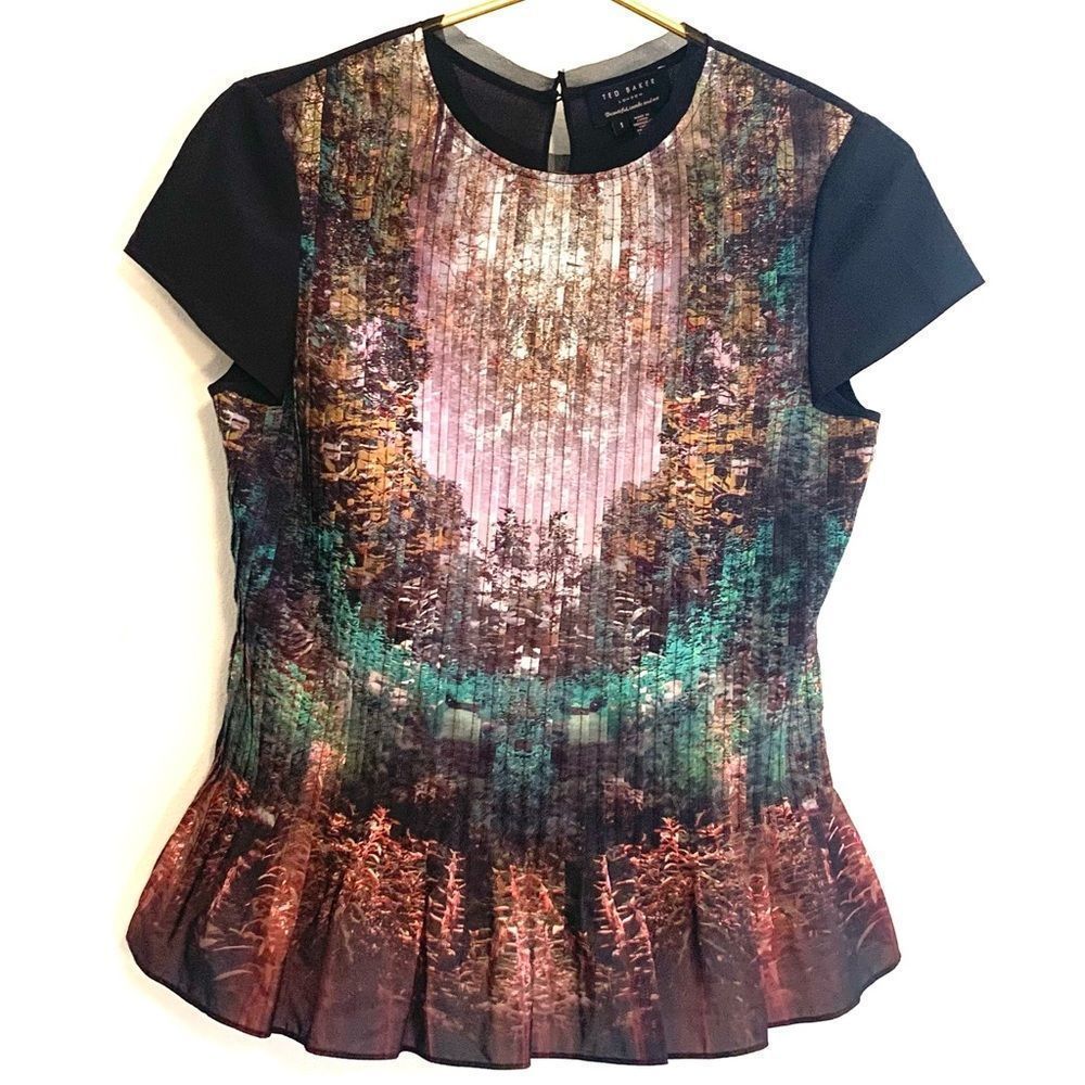 [Ted Baker] Pleated Front Blouse - Size 1/XS